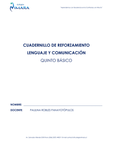 cuadernillo de reforzamiento lenguaje y comunicación