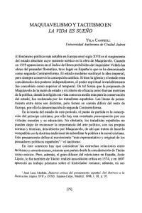 pdf Maquiavelismo y tacitismo en "La vida es sueño"