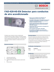FAD-420-HS-EN Detector para conductos de aire