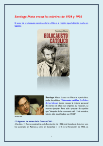 Santiago Mata publica El Holocausto católico