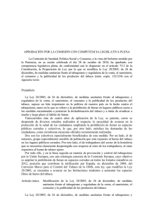Informe Final de la Ponencia Aprobada en Comisión. 20/10