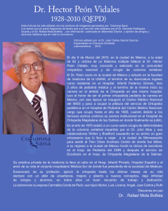 Dr. Hector Peón Vidales - Bienvenidos a Columna Sana