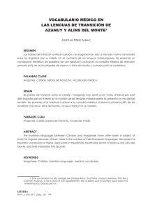 vocabulario médico en las lenguas de transición de azanuy y alins