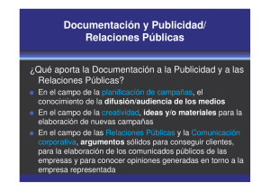 Documentación y Publicidad/ Relaciones Públicas