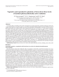 Vegetative and reproductive plasticity of broccoli at three levels