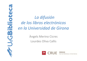 La difusión de los libros electrónicos en la Universidad de Girona