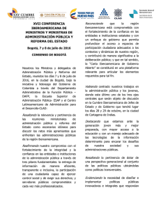 XVII CONFERENCIA IBEROAMERICANA DE MINISTROS Y
