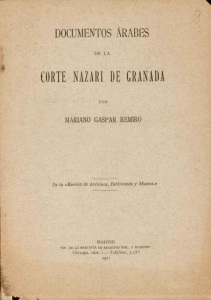 Documentos árabes de la corte nazarí de Granada. Mariano Gaspar