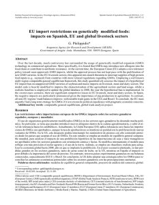 EU import restrictions on genetically modified feeds