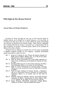 79 Fifth Siglo de Oro Drama Festival