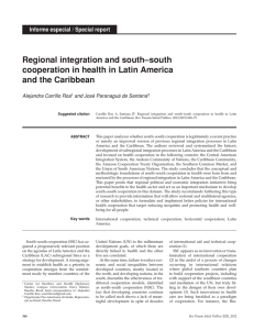 Regional integration and south–south cooperation in health in Latin