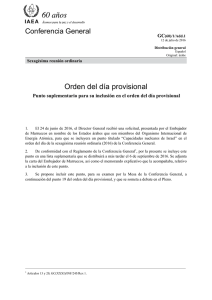 Orden del día provisional