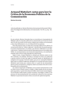 Armand Mattelart: notas para leer la Crítica de la Economía Política