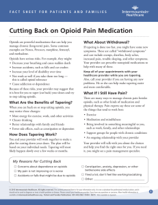 Cutting Back on Opioid Pain Medication
