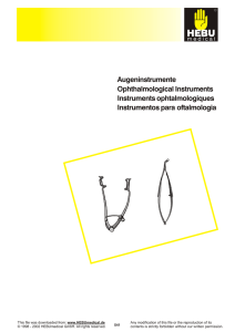 Augeninstrumente Ophthalmological Instruments