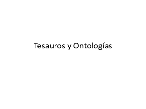 Tesauros y Ontologías