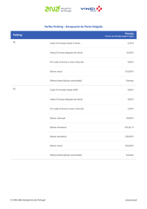 Tarifas Parking - Aeropuerto de Ponta Delgada