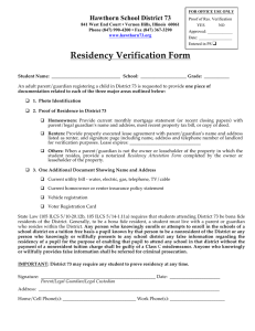 Residency Verification Form