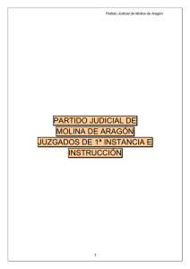 PARTIDO JUDICIAL DE MOLINA DE ARAGÓN JUZGADOS DE 1ª