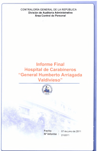 INFORME FINAL 21-11 HOSPITAL DE CARABINEROS GENERAL