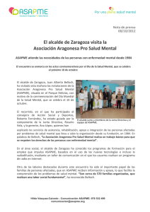 El alcalde de Zaragoza visita la Asociación Aragonesa