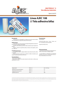 Línea AJEC 108 /// Tela adhesiva bifaz