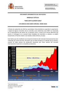 Minerales Críticos: "Rare Earth Elements (REE)"