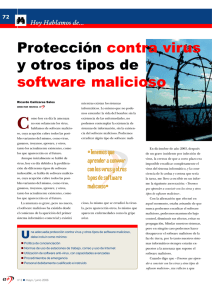 Protección contra virus y otros tipos de software malicioso