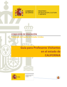 Gu&iacute;a para Profesores Visitantes en el estado de CALIFORNIA