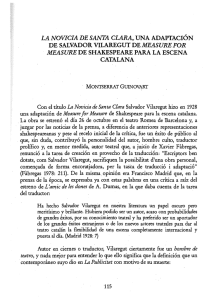 "La novicia de Santa Clara", una adaptación de Salvador Vilaregut