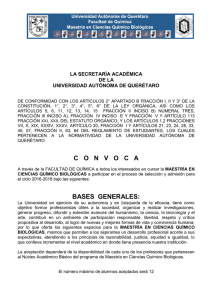 convoca bases generales - Facultad de Química