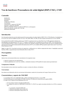 Voz de hardware Procesadores de señal digital (DSP) C542