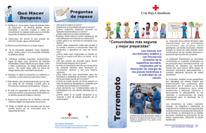 Terremoto - Cruz Roja Colombiana