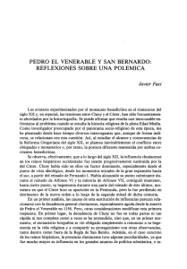 Pedro el Venerable y San Bernardo: reflexiones sobre una polémica