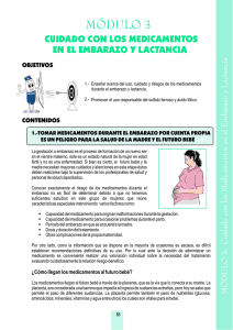 Cuidado con los medicamentos en el embarazo y lactancia