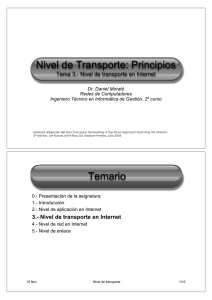 Nivel de Transporte: Principios Temario