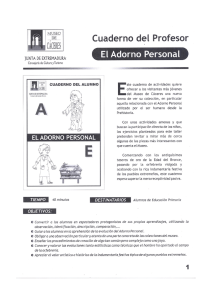 Cuaderno El Adorno Personal Profesor - Museo de Cáceres