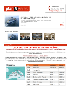 599€ crucero singles por el mediterrã•neo