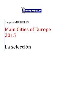 La guía MICHELIN Main Cities of Europe 2015