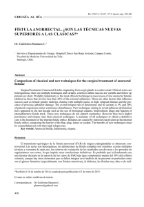 Fístula anOrrectal. ¿sOn las técnicas nueVas suPeriOres a las