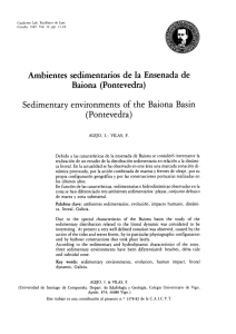 Baiona (Pontevedra) Sedimentary environments of the