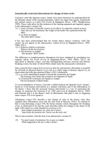 Semantically restricted alternations for change of state