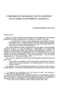 Carlismo en Salamanca en el sexenio. Notas sobre un movimiento