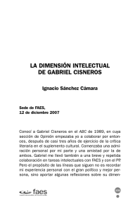 La dimensión intelectual de Gabriel Cisneros