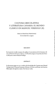 Cultura grecolatina y literatura canaria