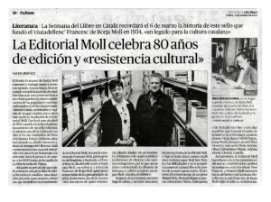 [Ïa Editorial Moll celebf`á 80 añ