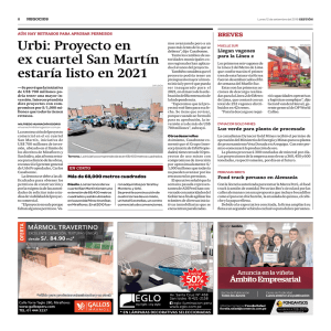 Urbi: Proyecto en ex cuartel San Martín estaría listo en 2021