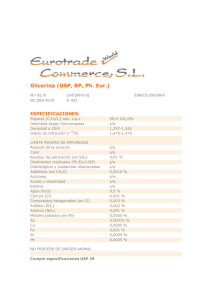 Glicerina (USP, BP, Ph. Eur.)