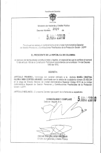 Decreto 2829 del 5 de agosto de 2010