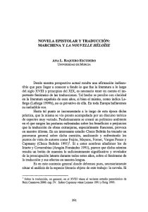 pdf Novela epistolar y traducción: Marchena y "La nouvelle Héloïse"